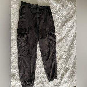 Black stretchy waistband cargo pants